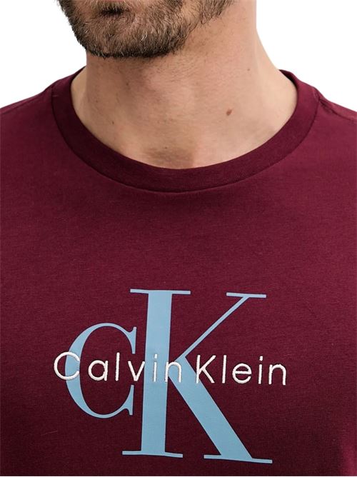T-shirt bordeau in cotone Calvin Klein Jeans | LV04RB862GGR9
